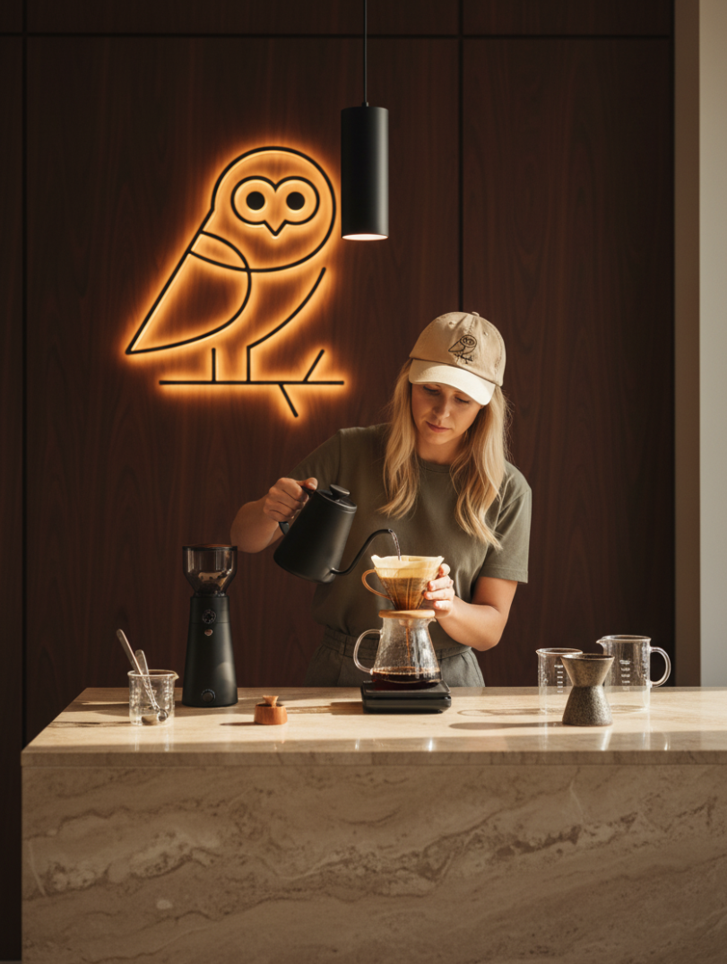 Frau-pour-over-handfilter-filter